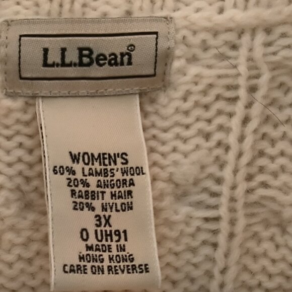 L.L. BEAN Cable Knit Turtleneck Dress Size 3X - Picture 2 of 9